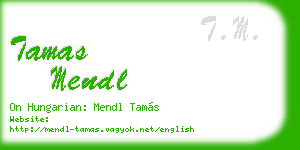 tamas mendl business card