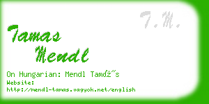 tamas mendl business card